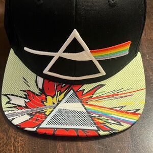 Pink Floyd Snapback Flatbrim Graphic Hat Dark Side of the Moon Prism NWOT